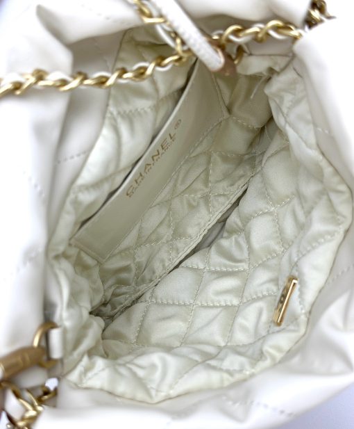 Chanel Hobo Women's Shoulder Bag White 22 Small - Image 3