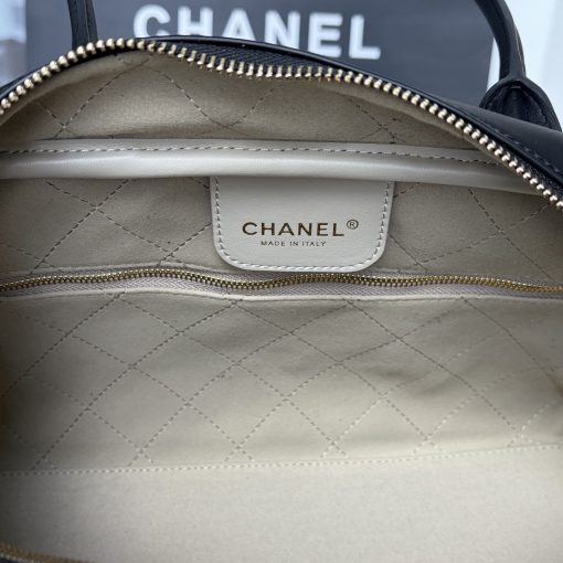 Chanel Large "Perfect Bowling" Bag Black Calfskin Gold Hardware - Image 8