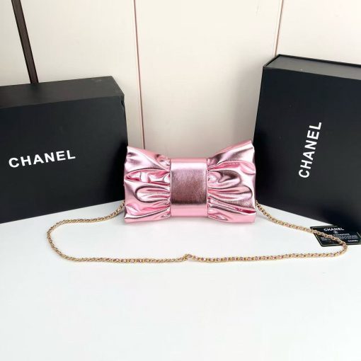Chanel Metallic Rose 20cm Stylish Bib Bag - Image 5