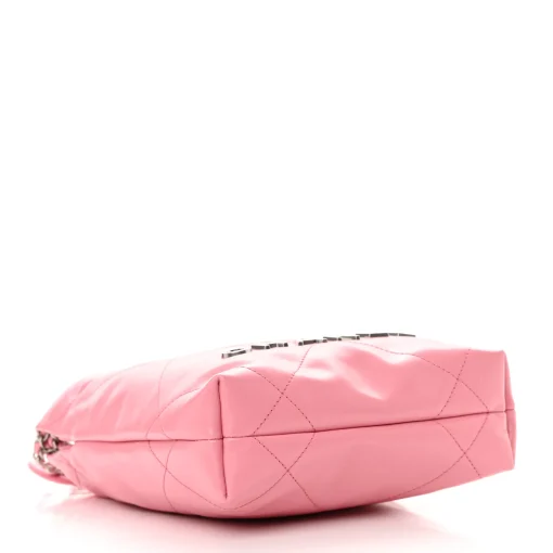 Chanel Shiny Calfskin Quilted Mini Chanel 22 Pink - Image 3