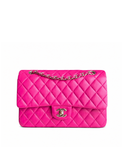 Chanel Pink Quilted Matte Caviar Leather Classic Jumbo Double Flap Bag 25cm