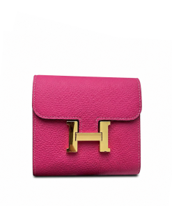Hermes Pink Constance Slim Wallet