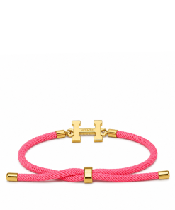 Hermès H-Cord Braided Bracelet In Pink