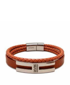 Hermès Tournis Tresse Bracelet In Gold Swift Leather