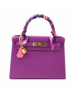 Hermès 25cm Kelly Sellier Anemone Epsom Leather Gold Hardware