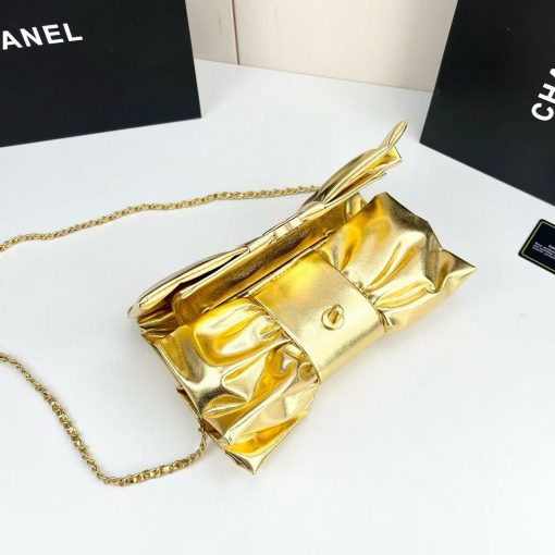 Chanel Elegant Evening Clutch Bow Purse - Image 6