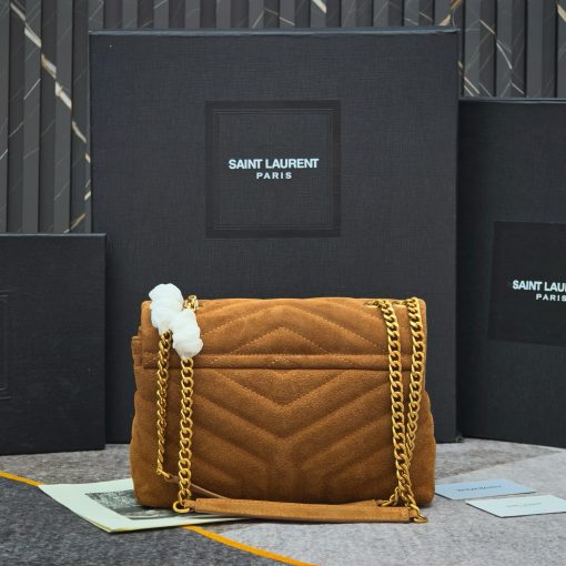 Saint Laurent Suede Toy Loulou Shoulder Bag Cinnamon - Image 2
