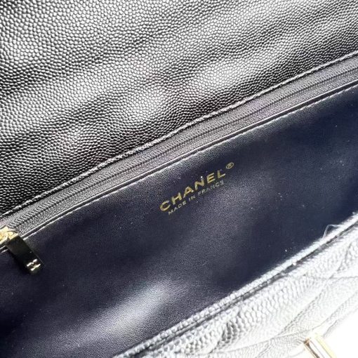 Chanel Caviar Quilted Maxi East West Coco Handle Flap Black - Image 7