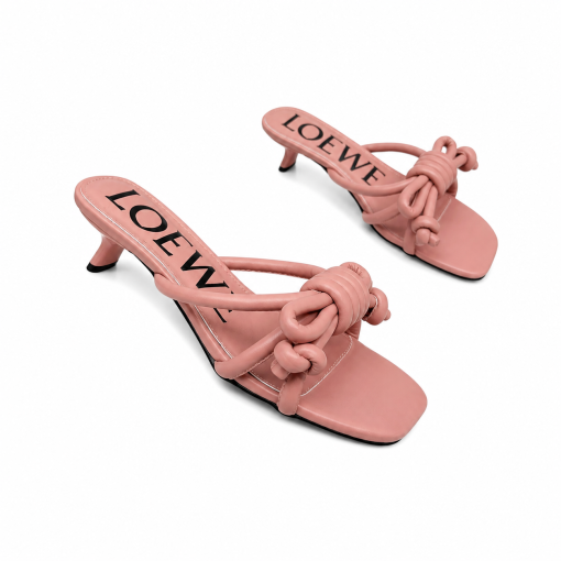 Loewe Lambskin Blush Knot Sandal - Image 4