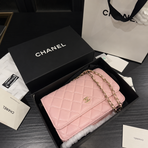 Chanel Pink Quilted Caviar Leather Classic WOC Clutch Bag - Image 2