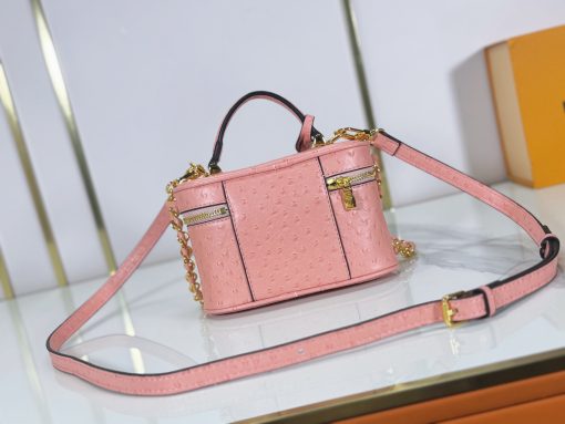 Louis Vuitton Ostrich Vanity Chain Pouch Pink - Image 5
