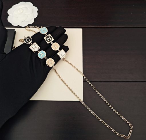 Chanel Gold-Tone CC And Multicolor Resin Sautoir Necklace - Image 5