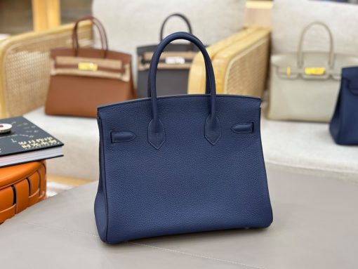 Hermès Birkin 25 Blue Indigo Togo Palladium Hardware - Image 3