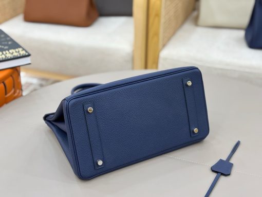 Hermès Birkin 25 Blue Indigo Togo Palladium Hardware - Image 8