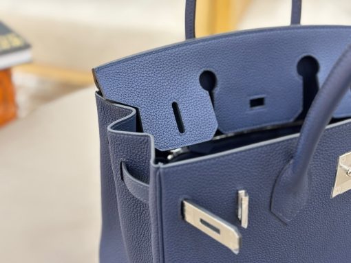 Hermès Birkin 25 Blue Indigo Togo Palladium Hardware - Image 9