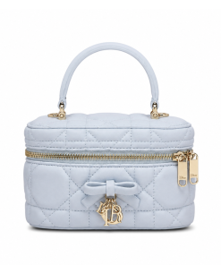 Dior Mini Vanity Ice Blue Cannage Lambskin