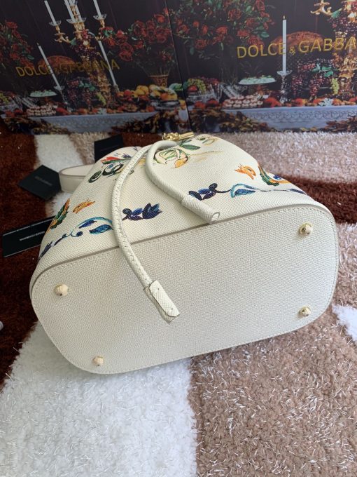 Dolce & Gabbana Beatrice Maiolica Print Bucket Bag - Image 8