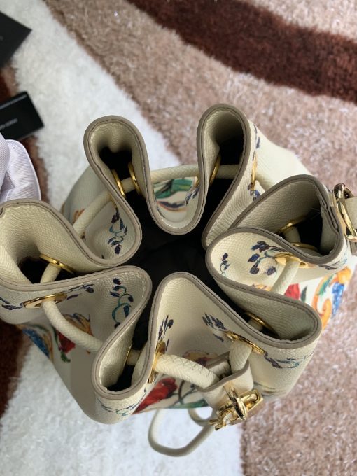 Dolce & Gabbana Beatrice Maiolica Print Bucket Bag - Image 7