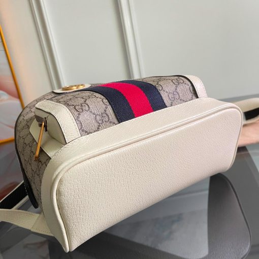 Gucci Ophidia Backpack GG Supreme Small White - Image 3
