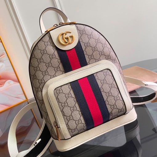 Gucci Ophidia Backpack GG Supreme Small White - Image 7