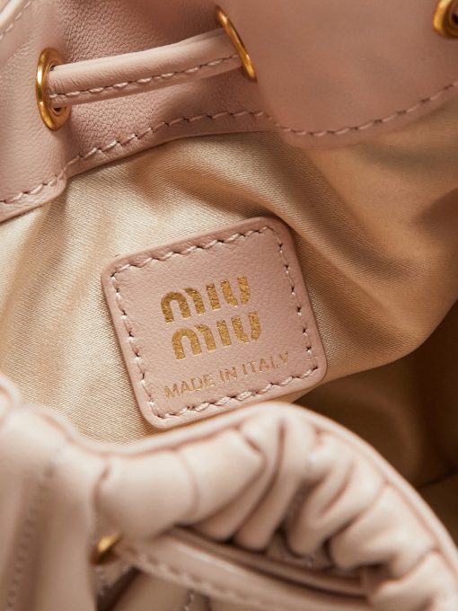 Miu Miu Matelassé Nappa Leather Pouch Powder Pink - Image 10