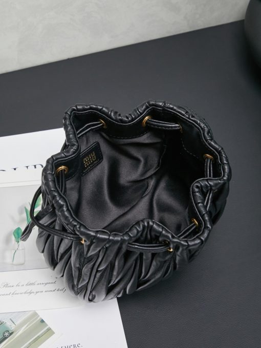 Miu Miu Matelassé Nappa Leather Pouch Black - Image 9