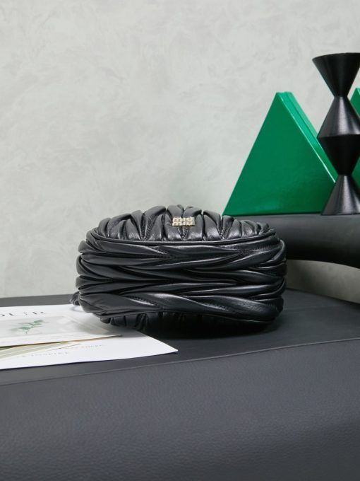 Miu Miu Matelassé Nappa Leather Pouch Black - Image 5
