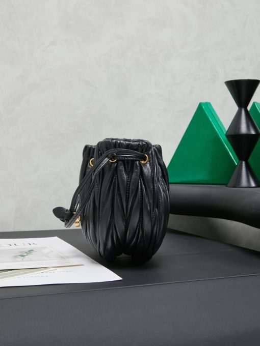 Miu Miu Matelassé Nappa Leather Pouch Black - Image 4