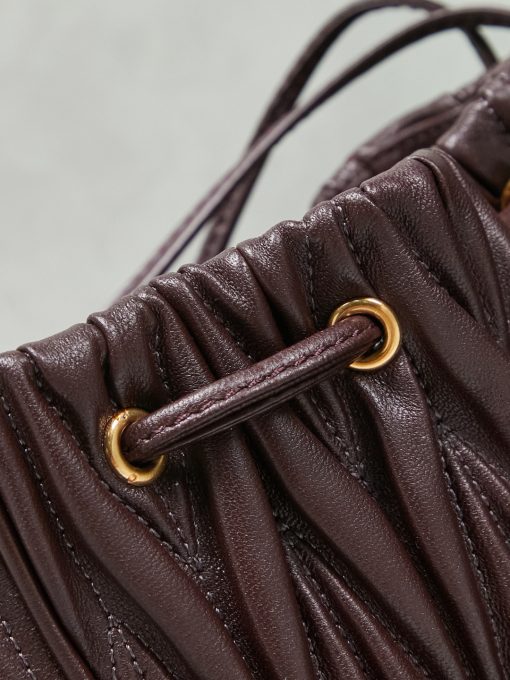 Miu Miu Matelassé Nappa Leather Pouch Burgundy - Image 8