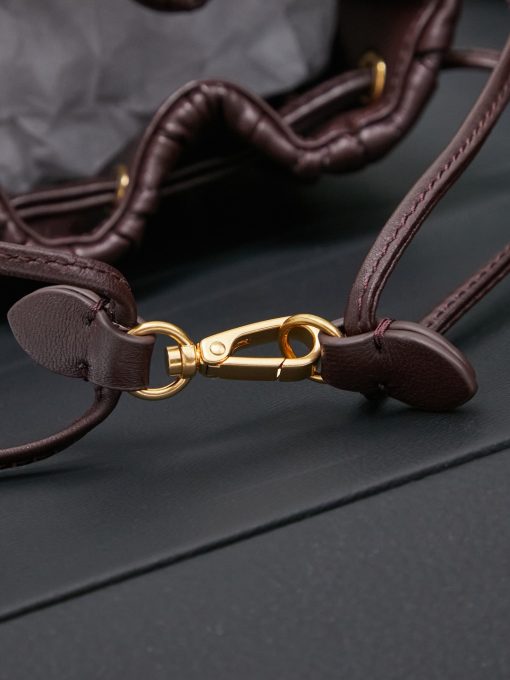Miu Miu Matelassé Nappa Leather Pouch Burgundy - Image 7