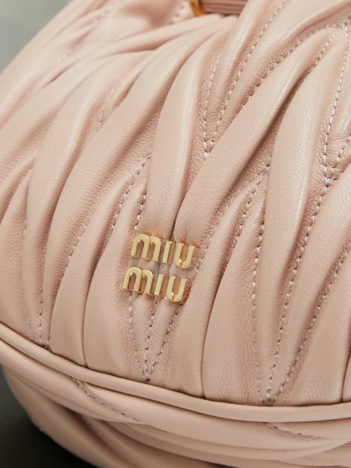 Miu Miu Matelassé Nappa Leather Pouch Powder Pink - Image 5