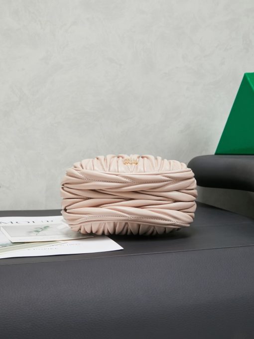 Miu Miu Matelassé Nappa Leather Pouch Powder Pink - Image 4