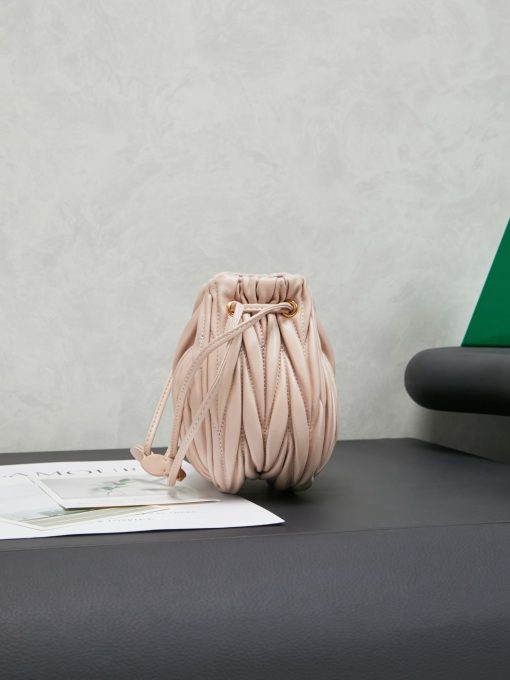 Miu Miu Matelassé Nappa Leather Pouch Powder Pink - Image 3