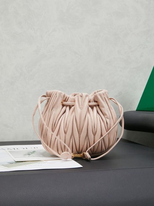 Miu Miu Matelassé Nappa Leather Pouch Powder Pink - Image 7