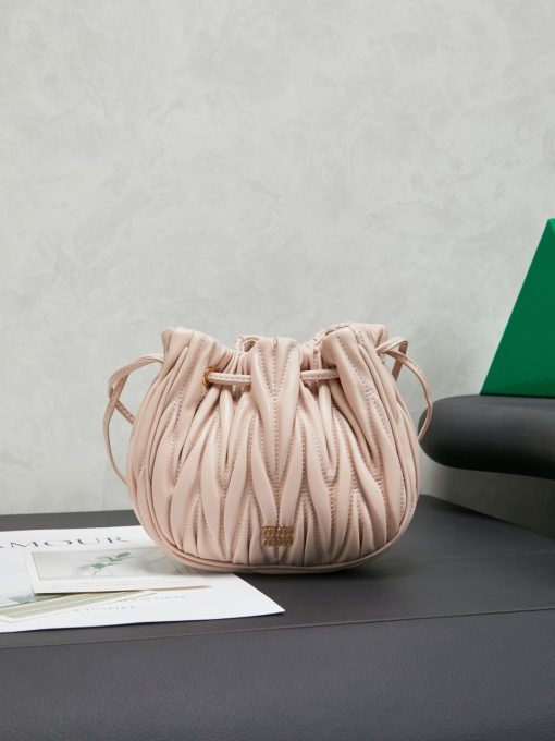 Miu Miu Matelassé Nappa Leather Pouch Powder Pink - Image 2