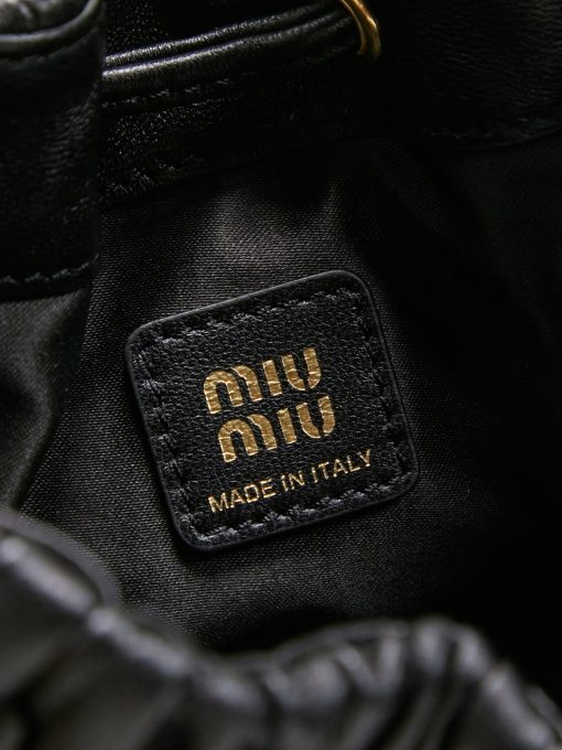 Miu Miu Matelassé Nappa Leather Pouch Black - Image 10