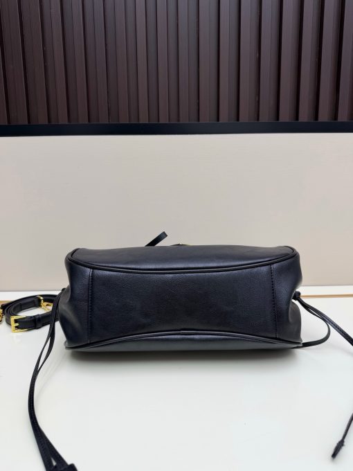 Prada Women's Black Small Logo-Plaque Drawstring 1A296 Shoulder Bag - Image 6