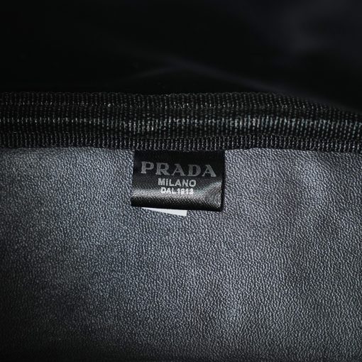 Prada Panier Crystal-Embellished Satin Mini Bucket Bag Black - Image 2