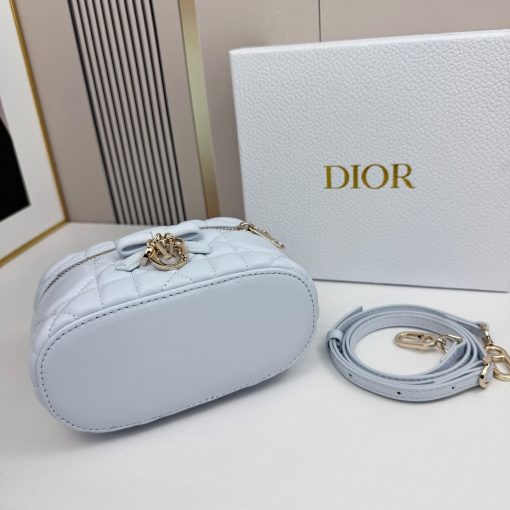 Dior Mini Vanity Ice Blue Cannage Lambskin - Image 4