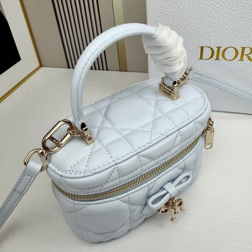Dior Mini Vanity Ice Blue Cannage Lambskin - Image 3