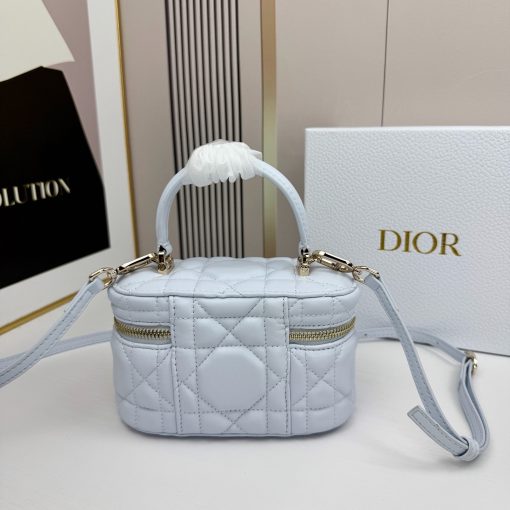 Dior Mini Vanity Ice Blue Cannage Lambskin - Image 2