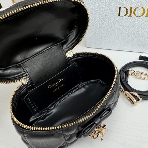 Dior Mini Vanity Black Cannage Lambskin - Image 7