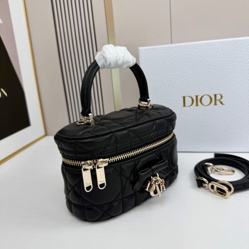 Dior Mini Vanity Black Cannage Lambskin - Image 6