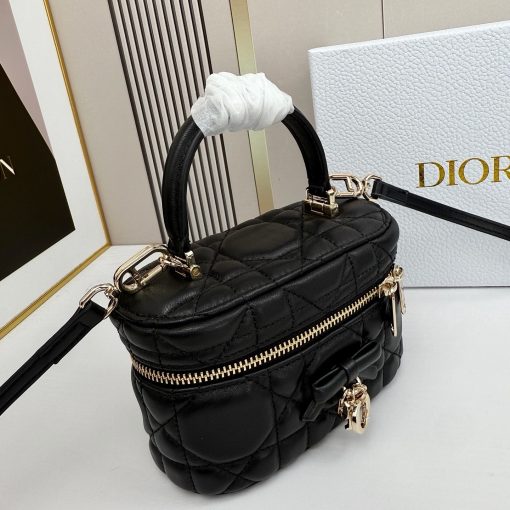 Dior Mini Vanity Black Cannage Lambskin - Image 4