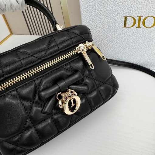 Dior Mini Vanity Black Cannage Lambskin - Image 3