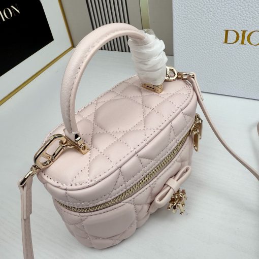 Dior Mini Vanity Soupir Pink Cannage Lambskin - Image 4