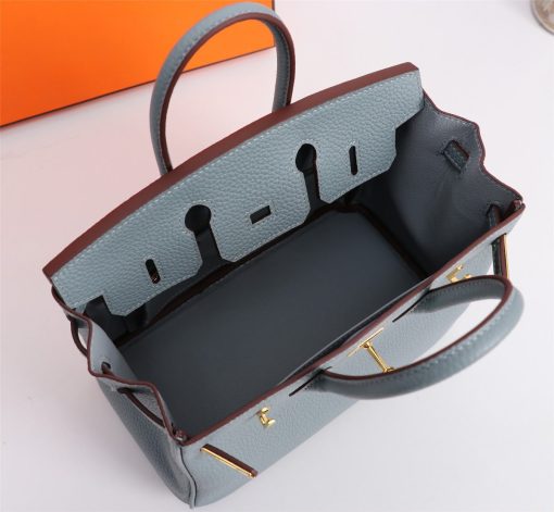 Hermès Birkin 35 Bleu Lin Togo Gold Hardware - Image 7