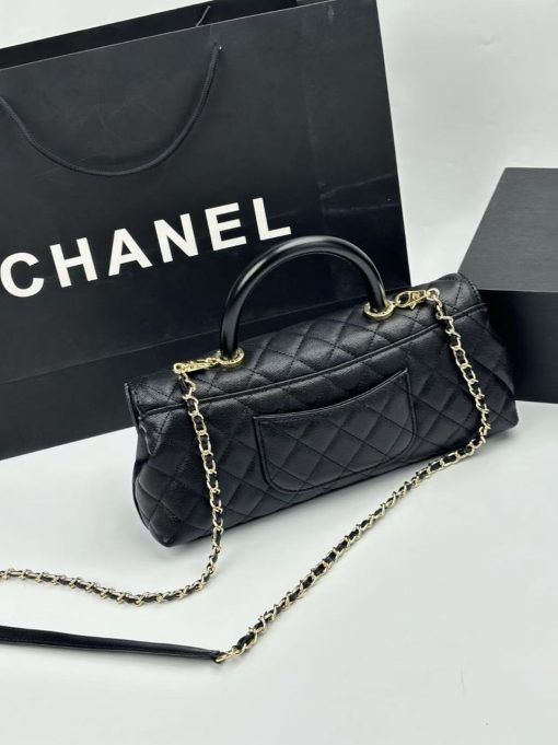Chanel Caviar Quilted Maxi East West Coco Handle Gold Hardware - Image 4