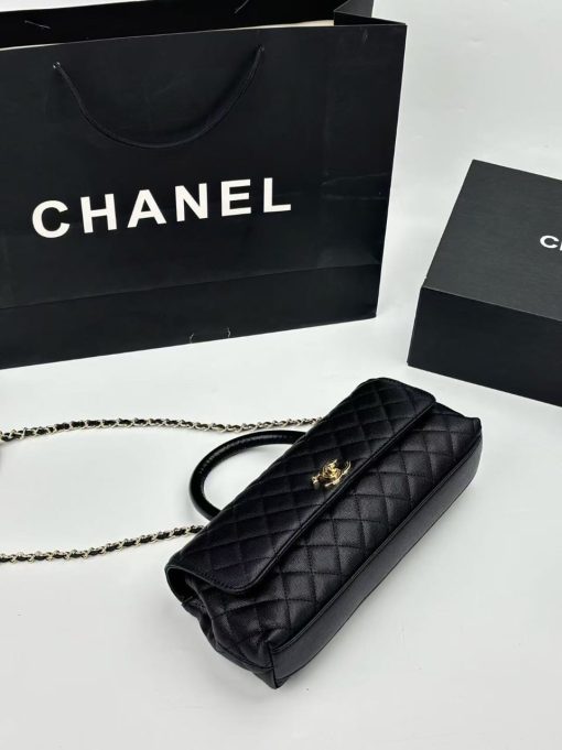 Chanel Caviar Quilted Maxi East West Coco Handle Gold Hardware - Image 6