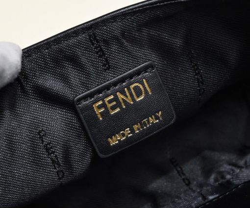 Fendi Baguette Mini Embossed FF Lambskin Bag - Image 5